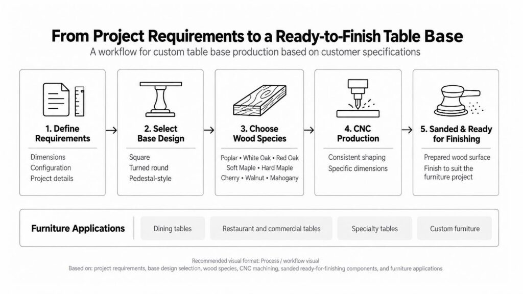 from project requirements to ready to finish table bases