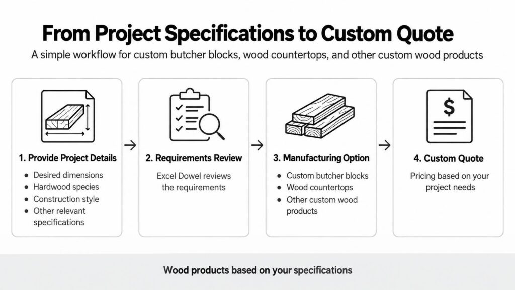 project specifications to custom quote